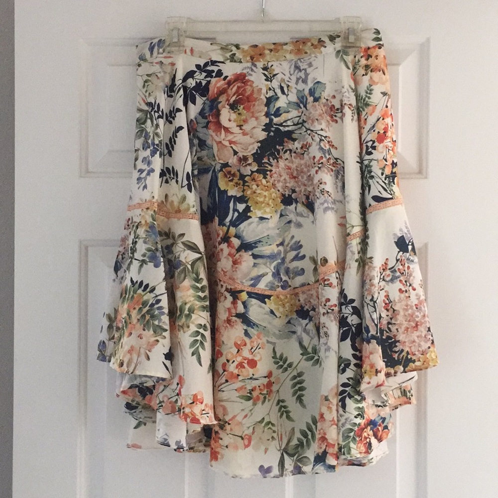 Anthropologie floral skirt by Ranna Gill sz 10